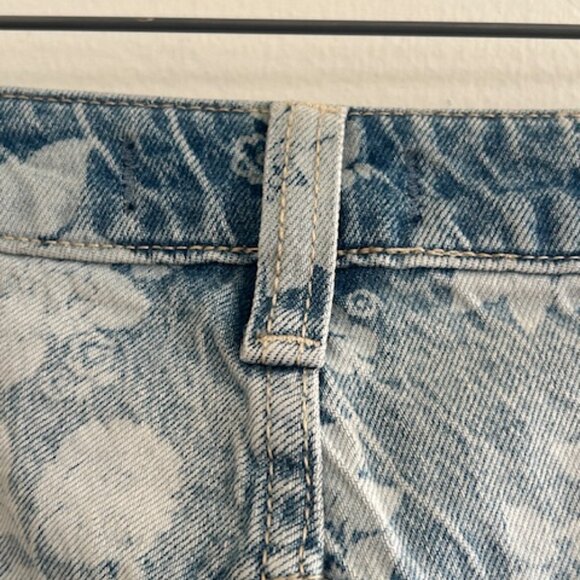 We The Free FP Blue Sky Yoke Floral Naomi Printed Slim Flare Mid Rise Jeans NWT - Picture 12 of 16